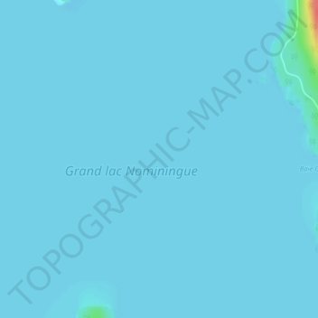 Topografische Karte Lac Nominingue, Höhe, Relief