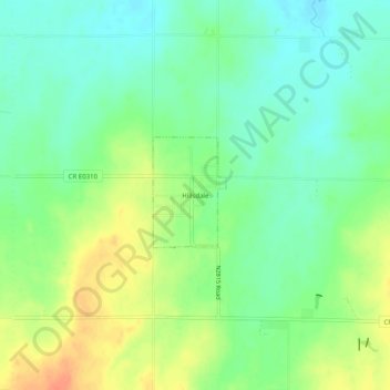 Topografische Karte Hillsdale, Höhe, Relief