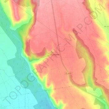 Topografische Karte Valcabadillo, Höhe, Relief
