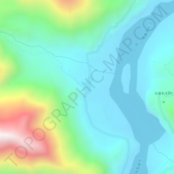 Topografische Karte 吞白, Höhe, Relief