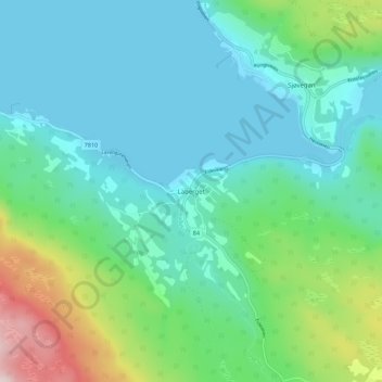 Topografische Karte Laberget, Höhe, Relief