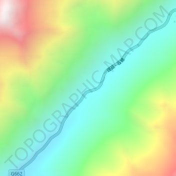 Topografische Karte 大二普, Höhe, Relief