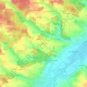 Topografische Karte Sichartsreit, Höhe, Relief