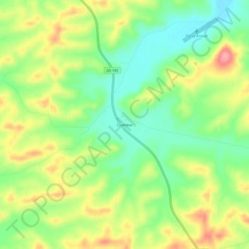 Topografische Karte Chamber, Höhe, Relief