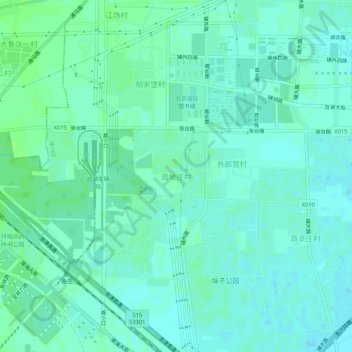 Topografische Karte 周坡庄村, Höhe, Relief