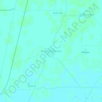 Topografische Karte Shadipur Momian, Höhe, Relief