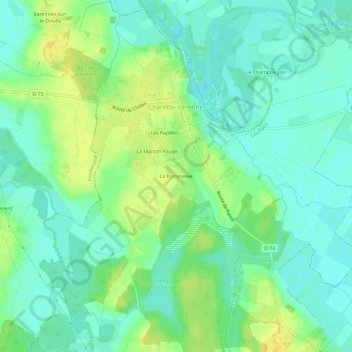 Topografische Karte La Pommelée, Höhe, Relief