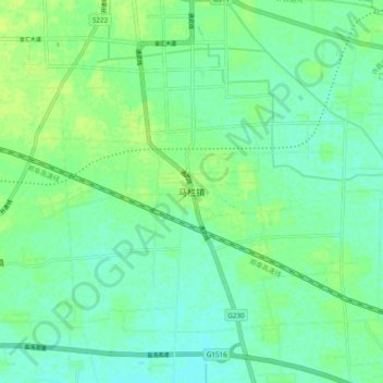Topografische Karte 马栏镇, Höhe, Relief