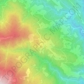 Topografische Karte Osterwitz, Höhe, Relief