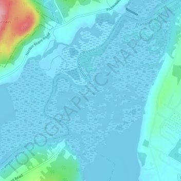 Topografische Karte Hampton Marsh, Höhe, Relief