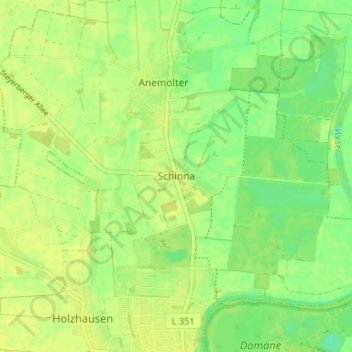 Topografische Karte Schinna, Höhe, Relief