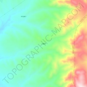 Topografische Karte 八盖梁, Höhe, Relief
