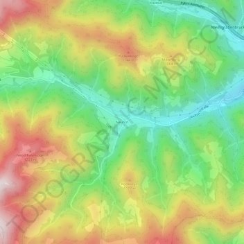 Topografische Karte Neuhof, Höhe, Relief
