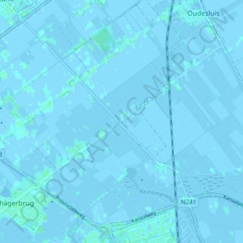 Topografische Karte Keinsmerbrug, Höhe, Relief
