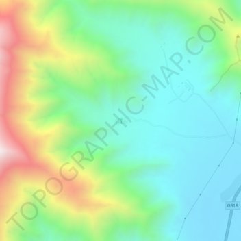 Topografische Karte 江, Höhe, Relief