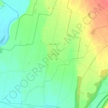Topografische Karte El Temple, Höhe, Relief