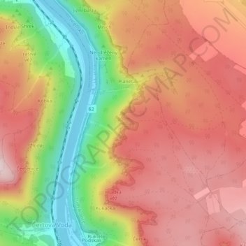 Topografische Karte Wecker, Höhe, Relief