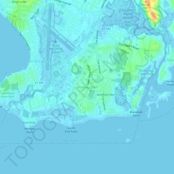 Topografische Karte Momauguin, Höhe, Relief