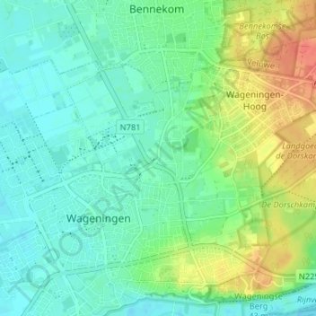 Topografische Karte Leeuwen, Höhe, Relief
