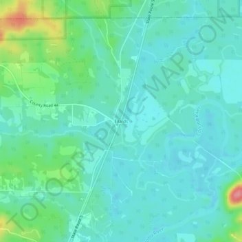 Topografische Karte Ellards, Höhe, Relief