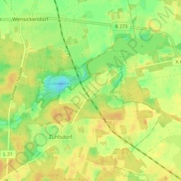 Topografische Karte Seefeld, Höhe, Relief