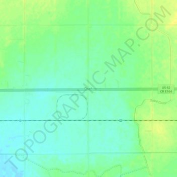 Topografische Karte Ozark, Höhe, Relief