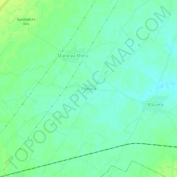 Topografische Karte Peelwa, Höhe, Relief