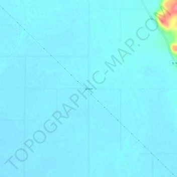 Topografische Karte Shinn, Höhe, Relief