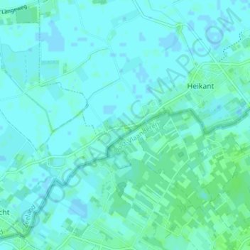 Topografische Karte Drie Hoefijzers, Höhe, Relief