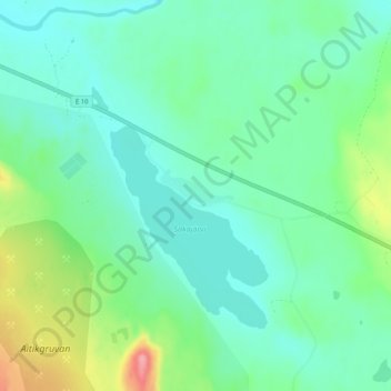 Topografische Karte Sakajärvi, Höhe, Relief