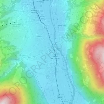 Topografische Karte Finsing, Höhe, Relief