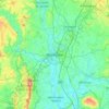 Topografische Karte Worcester, Höhe, Relief