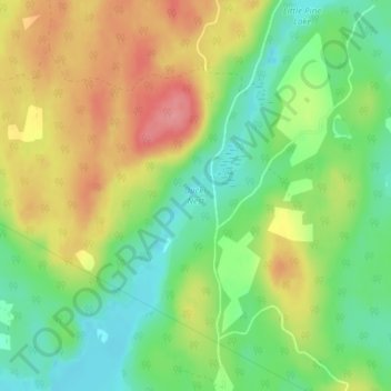 Topografische Karte Ducks Nest, Höhe, Relief