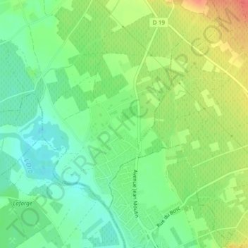 Topografische Karte La Malhaute, Höhe, Relief