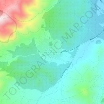 Topografische Karte Agios Georgios, Höhe, Relief