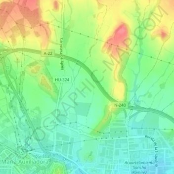 Topografische Karte Alfaz, Höhe, Relief