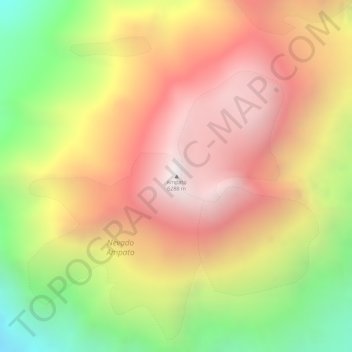 Topografische Karte Ampato, Höhe, Relief