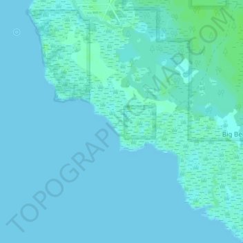 Topografische Karte Bonita Beach, Höhe, Relief