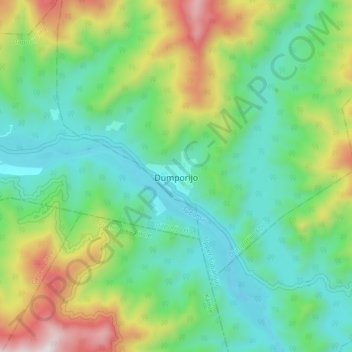 Topografische Karte Dumporijo, Höhe, Relief