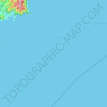 Topografische Karte 潮连岛, Höhe, Relief