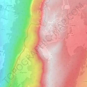 Topografische Karte Le Sire, Höhe, Relief