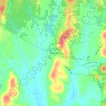 Topografische Karte Villanow, Höhe, Relief