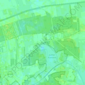 Topografische Karte Hoogengraven, Höhe, Relief