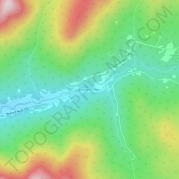 Topografische Karte Belvidere Center, Höhe, Relief