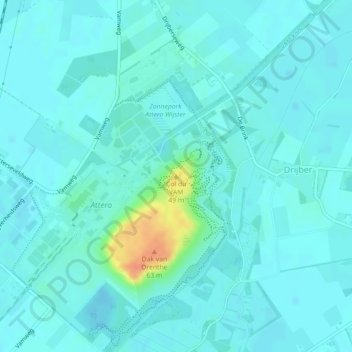Topografische Karte Col du VAM, Höhe, Relief