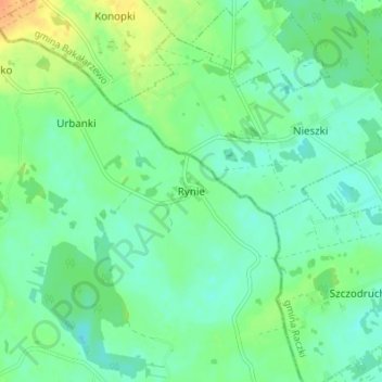Topografische Karte Ringen, Höhe, Relief