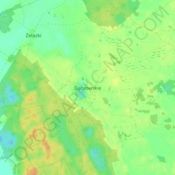 Topografische Karte Eichensee, Höhe, Relief