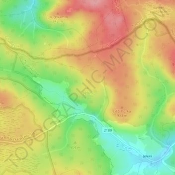 Topografische Karte Haberg, Höhe, Relief