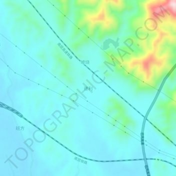Topografische Karte 德利, Höhe, Relief