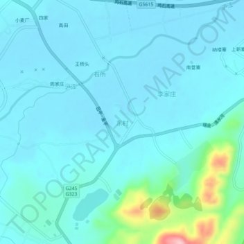 Topografische Karte 东村, Höhe, Relief